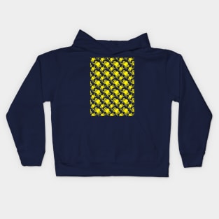 Spidy Pattern Yellow Kids Hoodie